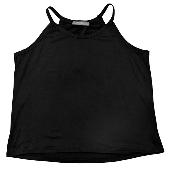 Wandering Dreams Sleeveless Activewear Top Black Drop-Tail Open Back Size Medium - Picture 3 of 4